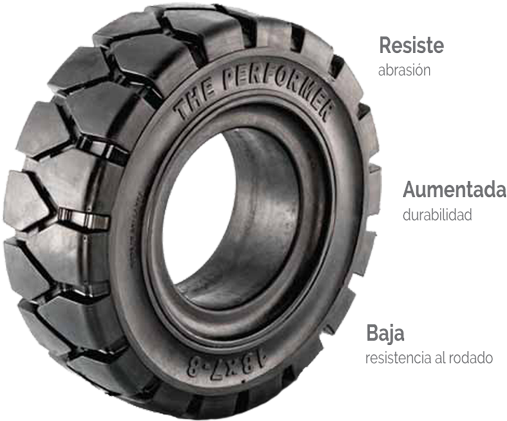 Caracteristicas De Llantas Sólidas Para Montacargas - Llantas Para Montacargas Solidas (535x452), Png Download