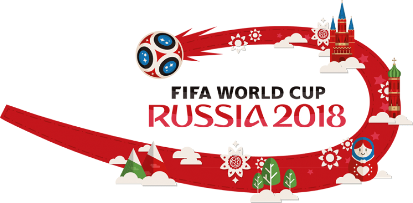 Fifa 2018 World Cup Logo Png - Fifa World Cup 2018 Png (850x418), Png Download