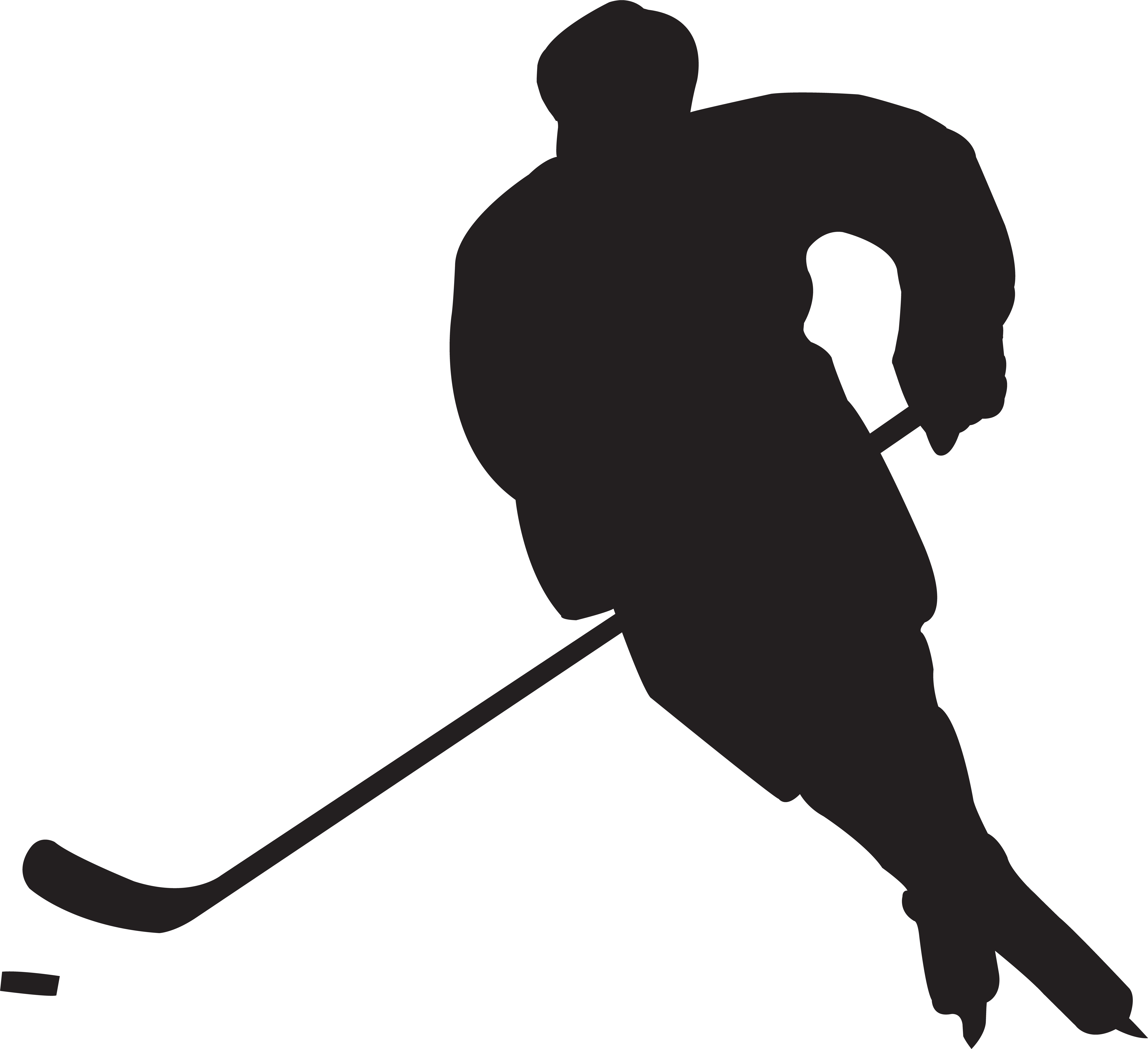 Field Hockey Silhouette At Getdrawings (8000x7307), Png Download