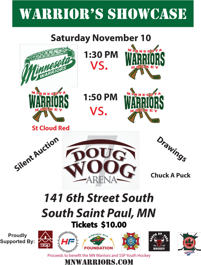 Mn Warriors @ Wild Game - South St. Paul (769x1024), Png Download