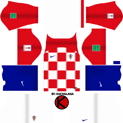 Croatia 2018 World Cup Kit - Croatia Kit Dream League Soccer (509x510), Png Download