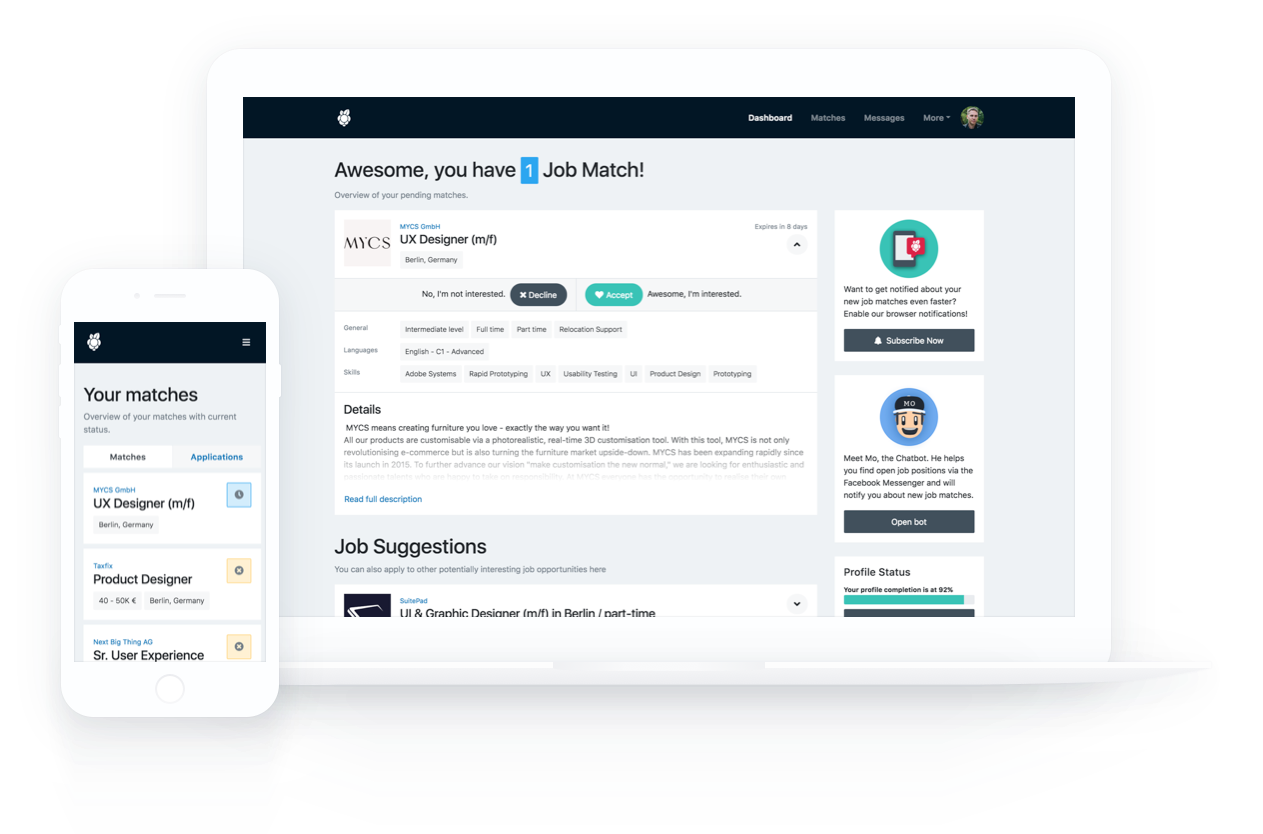 Sign Up Now And Get Job Matches In Just Few Minutes (1263x834), Png Download