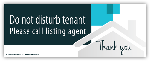 Door Notice Do Not Disturb Tenant (650x650), Png Download