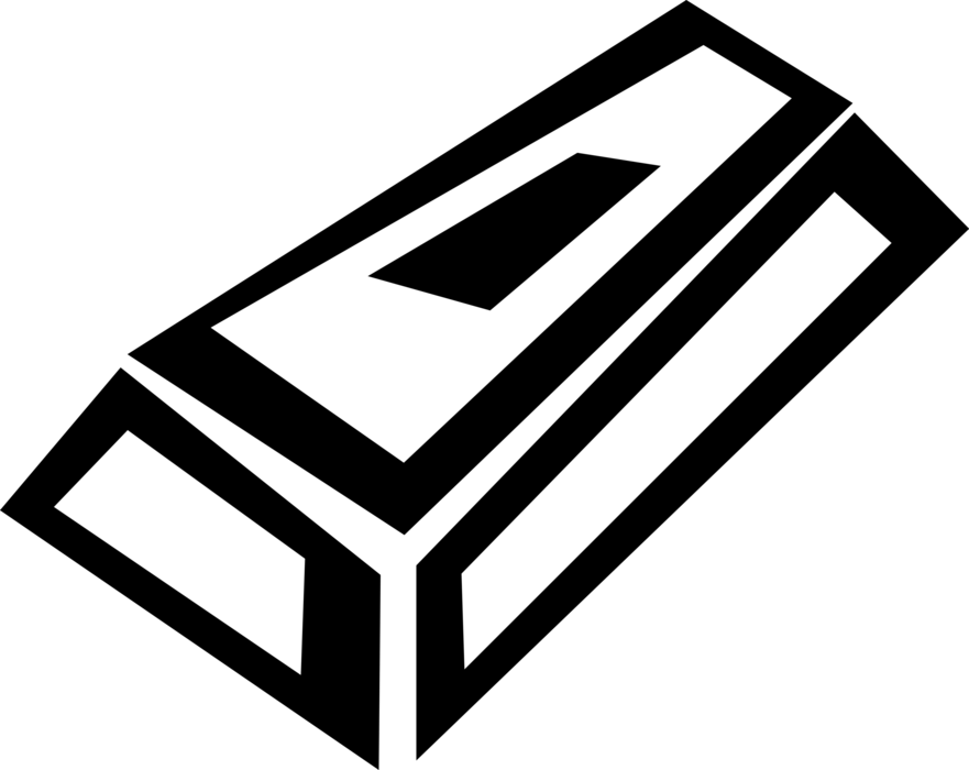 Vector Illustration Of Precious Metal Gold Bar, Gold (881x700), Png Download