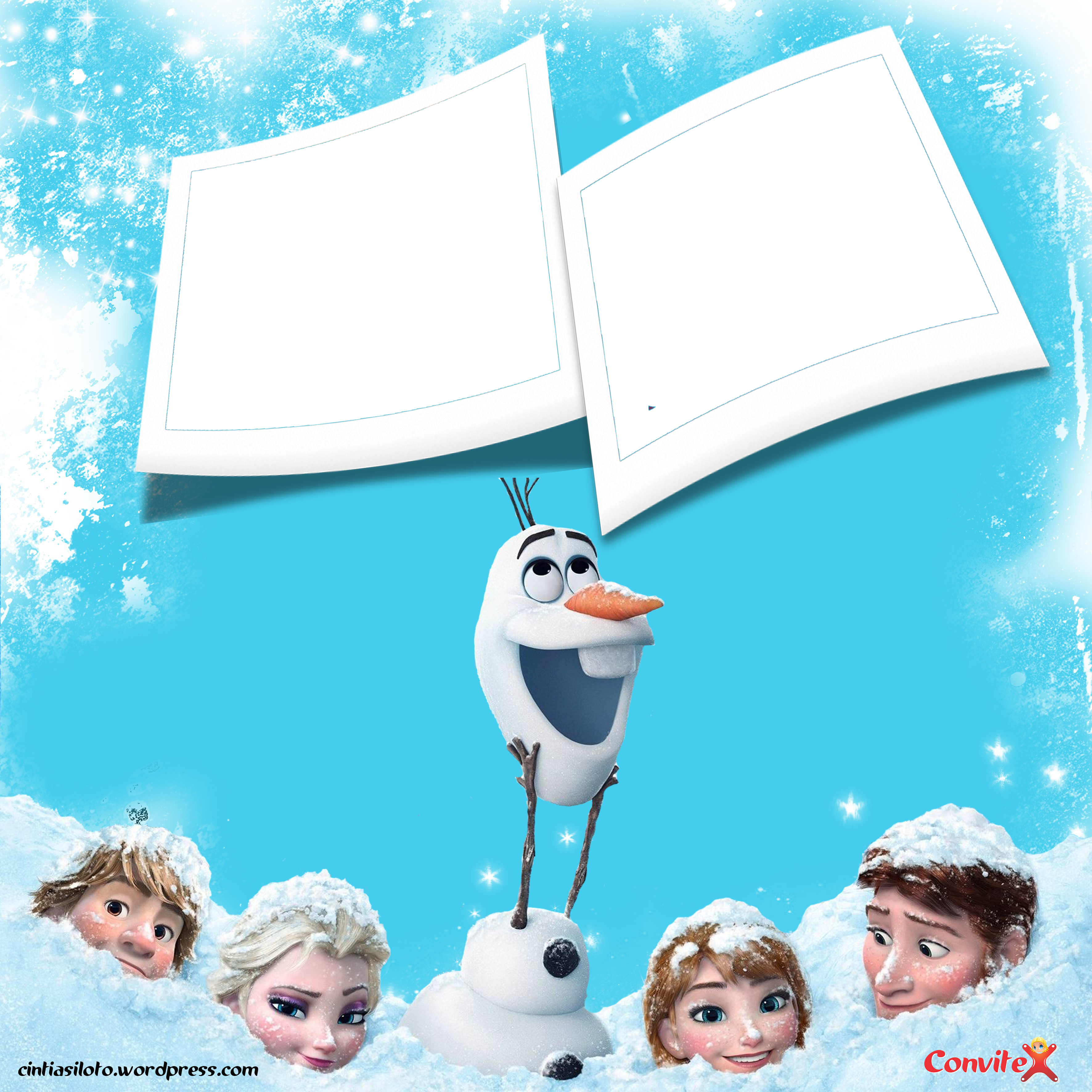 Photobook Frozen Quadrado 06 By Convitex (3543x3543), Png Download