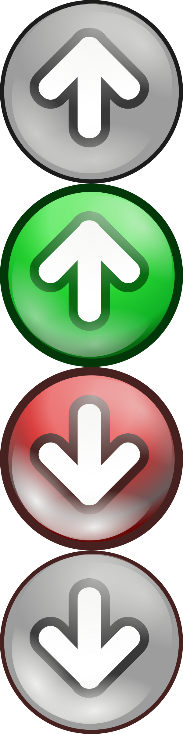 This Free Icons Png Design Of Shiny Green/red Voting (600x2400), Png Download