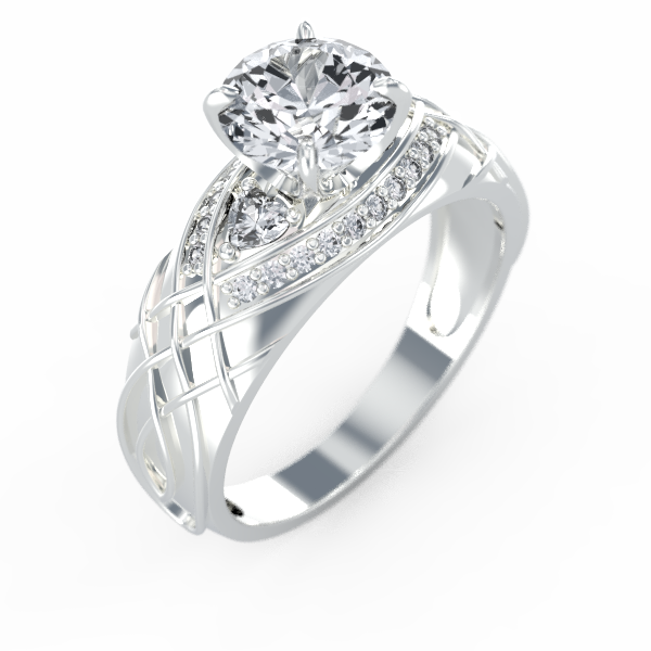 0 Carat Diamond Engagement Ring (600x600), Png Download
