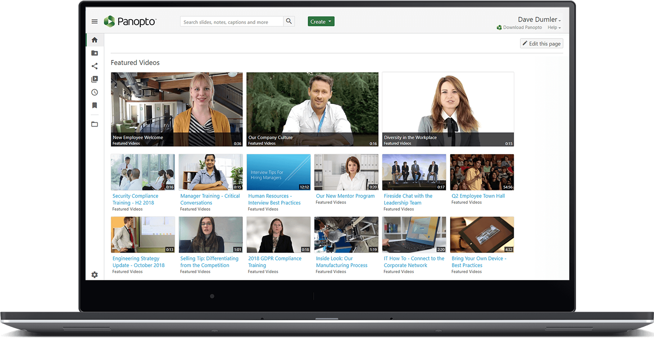 Panopto Video Content Management System (2600x1280), Png Download