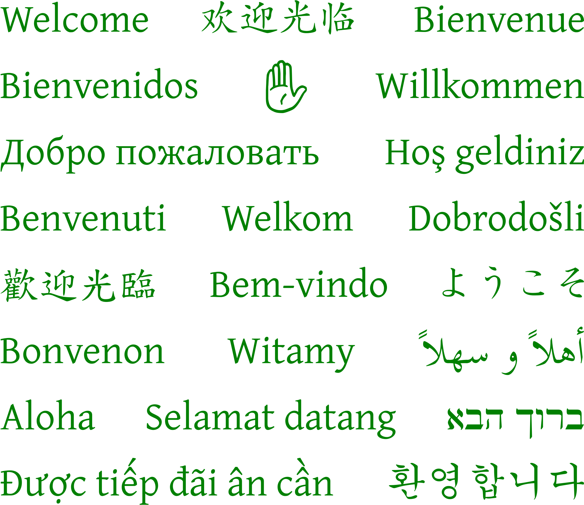 Welcome In 21 Languages (2000x1734), Png Download