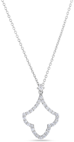 Roberto Coin Art Deco Pendant With Diamonds (800x800), Png Download