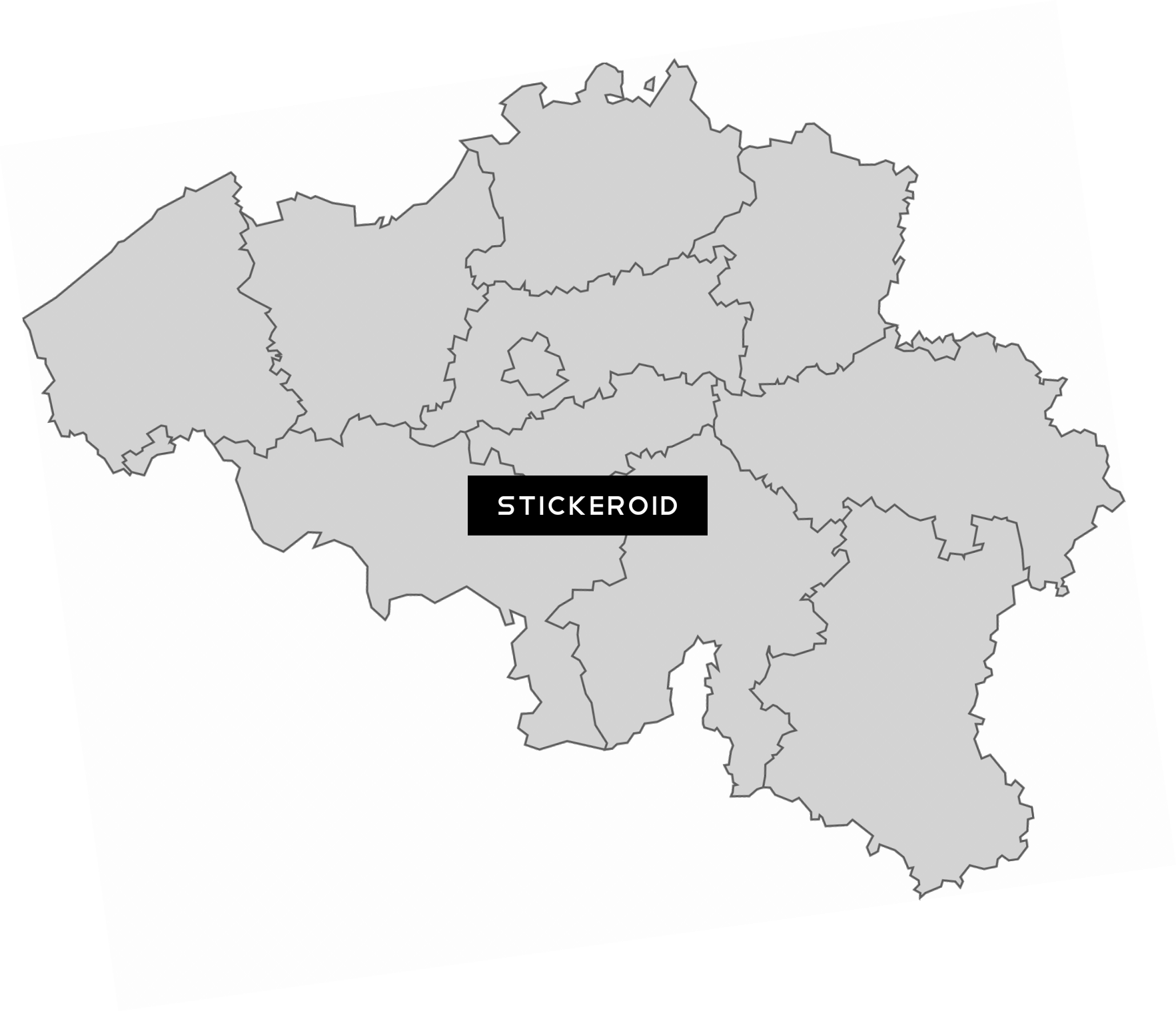 Belgium Flag Map (1765x1518), Png Download