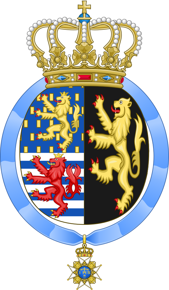 Coat Of Arms Of Josephine Charlotte Of Luxembourg (552x947), Png Download
