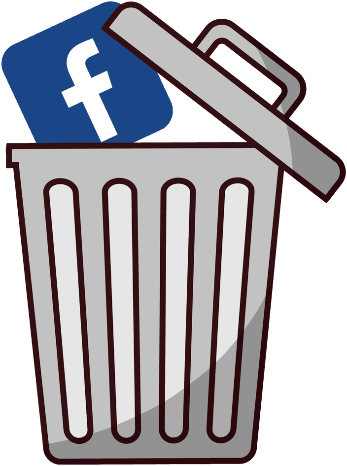 Putting The Facebook Icon In A Trash Can (1080x1080), Png Download