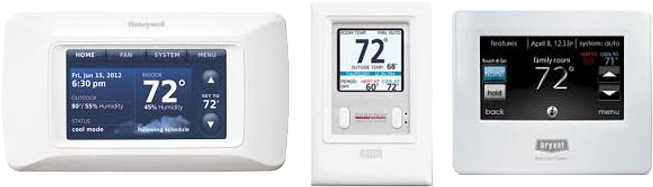 Honeywell And Bryant Thermostats (700x466), Png Download