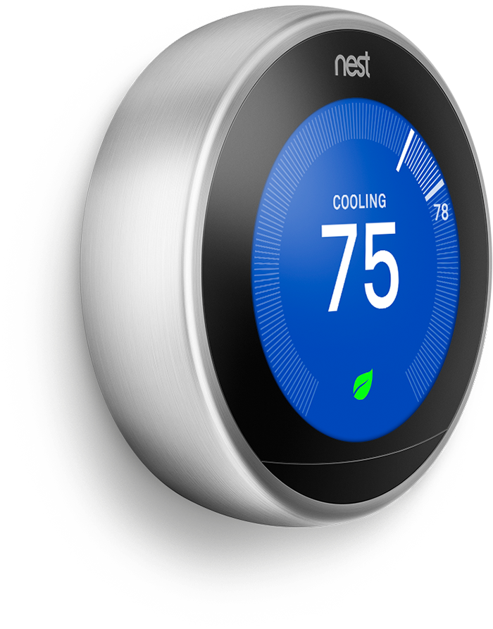 The 3rd Gen Nest Thermostat Programs Itself (1020x892), Png Download