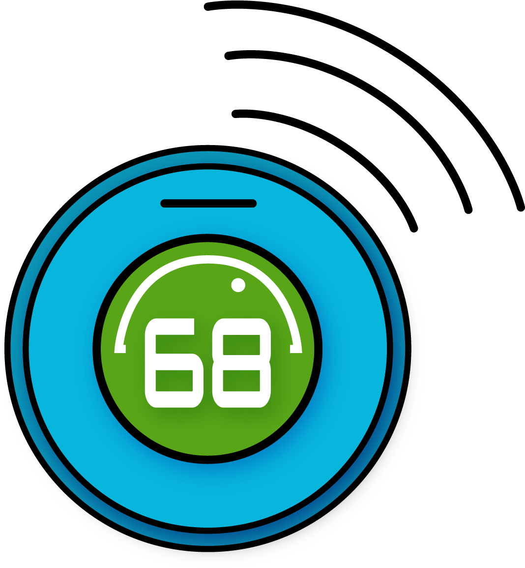 1 Smart-thermostat (1074x1162), Png Download