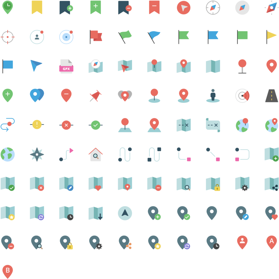Maps And Location Icons (960x960), Png Download