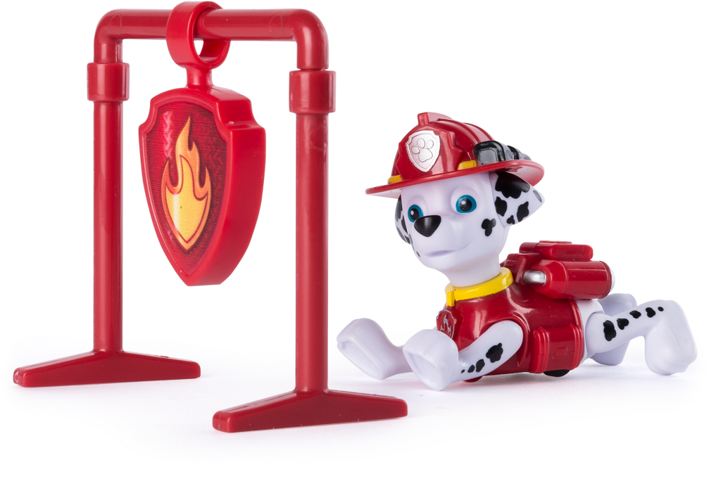 Paw Patrol Actionvalp Och Bricka, Marshall Pull&amp (1014x1014), Png Download