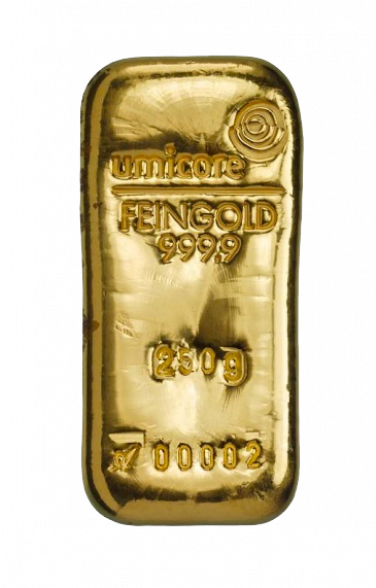 250 Grams Gold Bar Umicore (940x587), Png Download