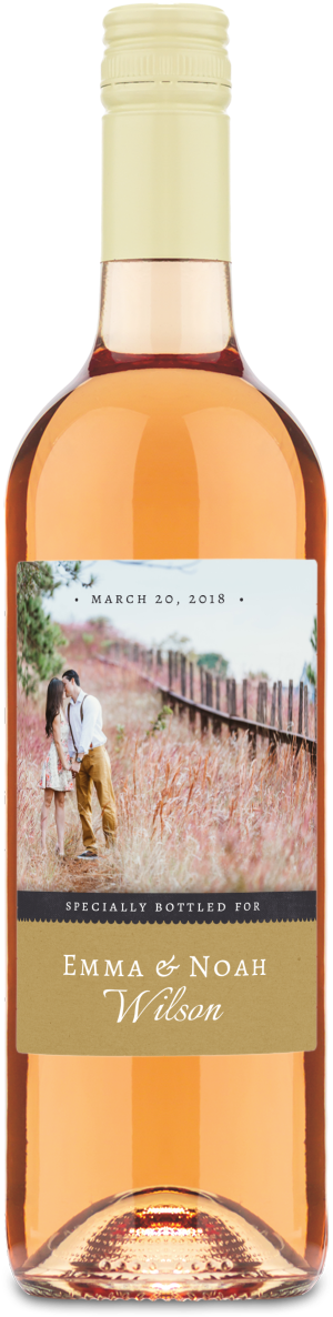 Cute Personalized Wine Bottles (400x1200), Png Download