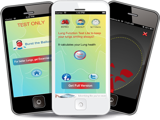 Lung Function Test Ios App (600x550), Png Download