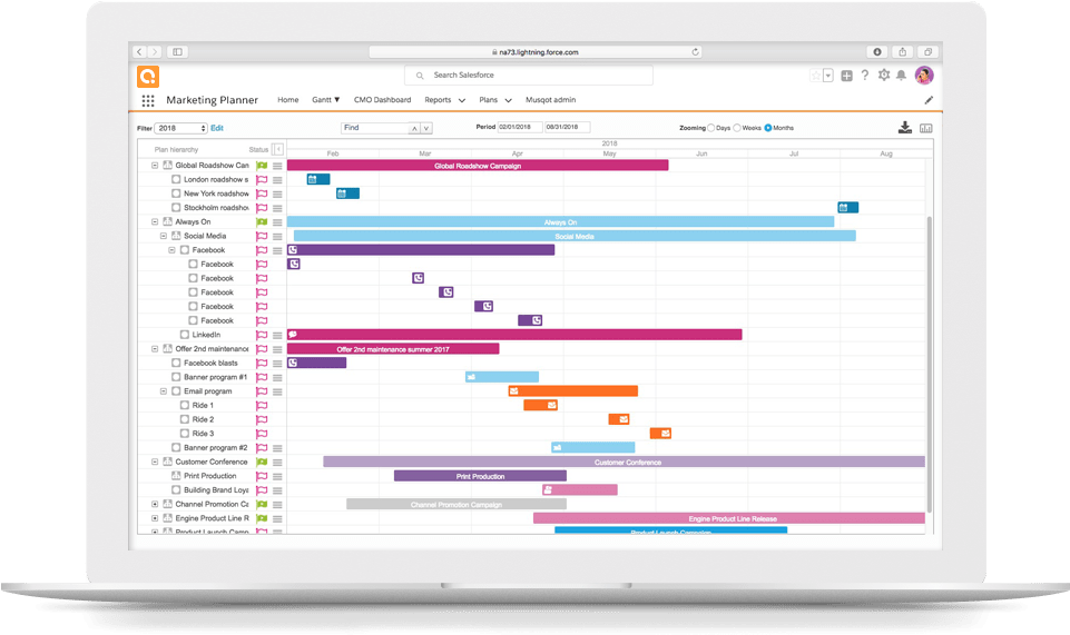 Laptop With Marketing Planner (960x587), Png Download