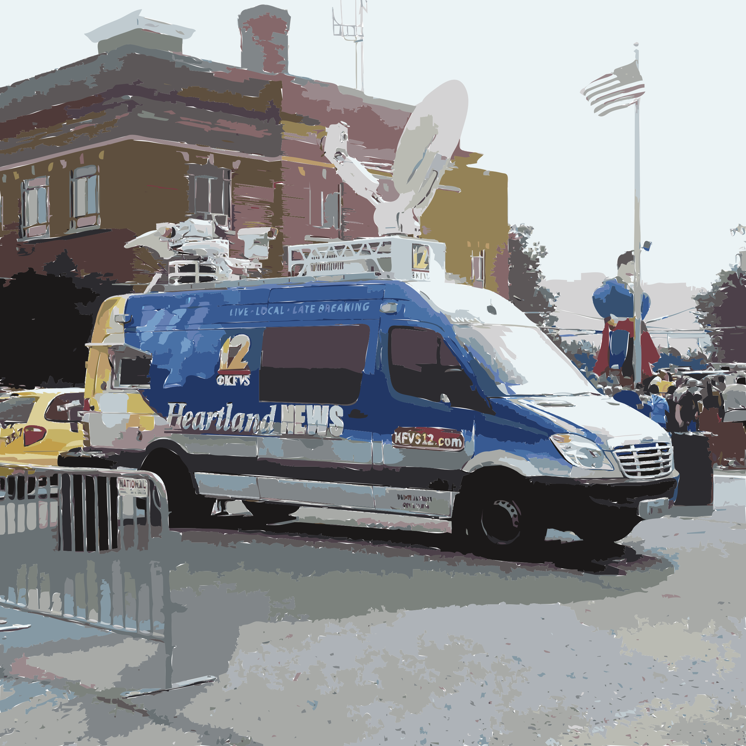 This Free Icons Png Design Of News Van (2400x2400), Png Download