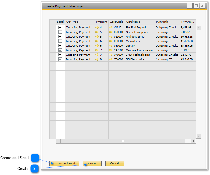 Click The 'create And Send' Button To Start Processing (745x620), Png Download