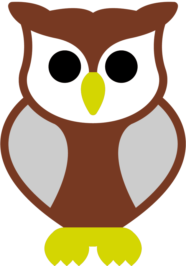 Owl Graphic Color (672x942), Png Download