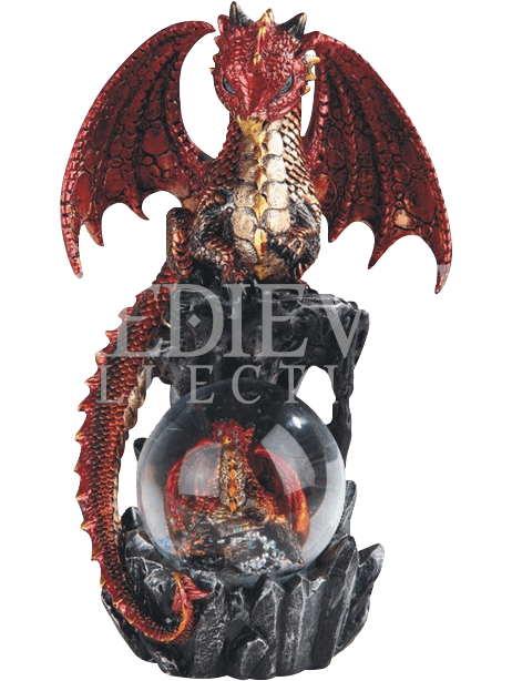 Red Dragon Snow Globe (613x613), Png Download