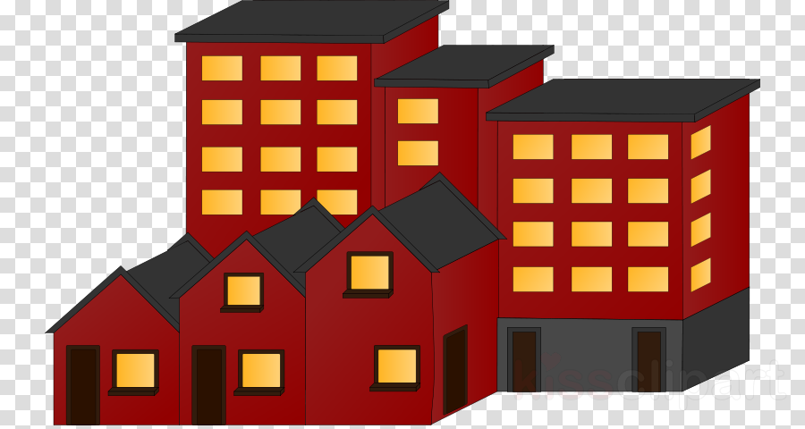 Flat Building Clipart Apartment Building Clip Art (900x480), Png Download