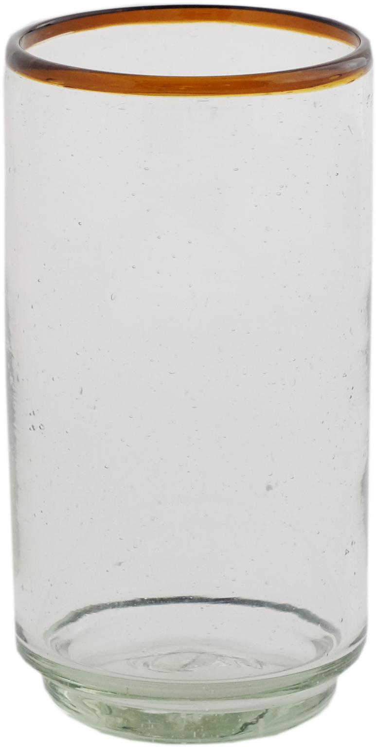 Amber Rim Large Stacking Glass (2048x2048), Png Download