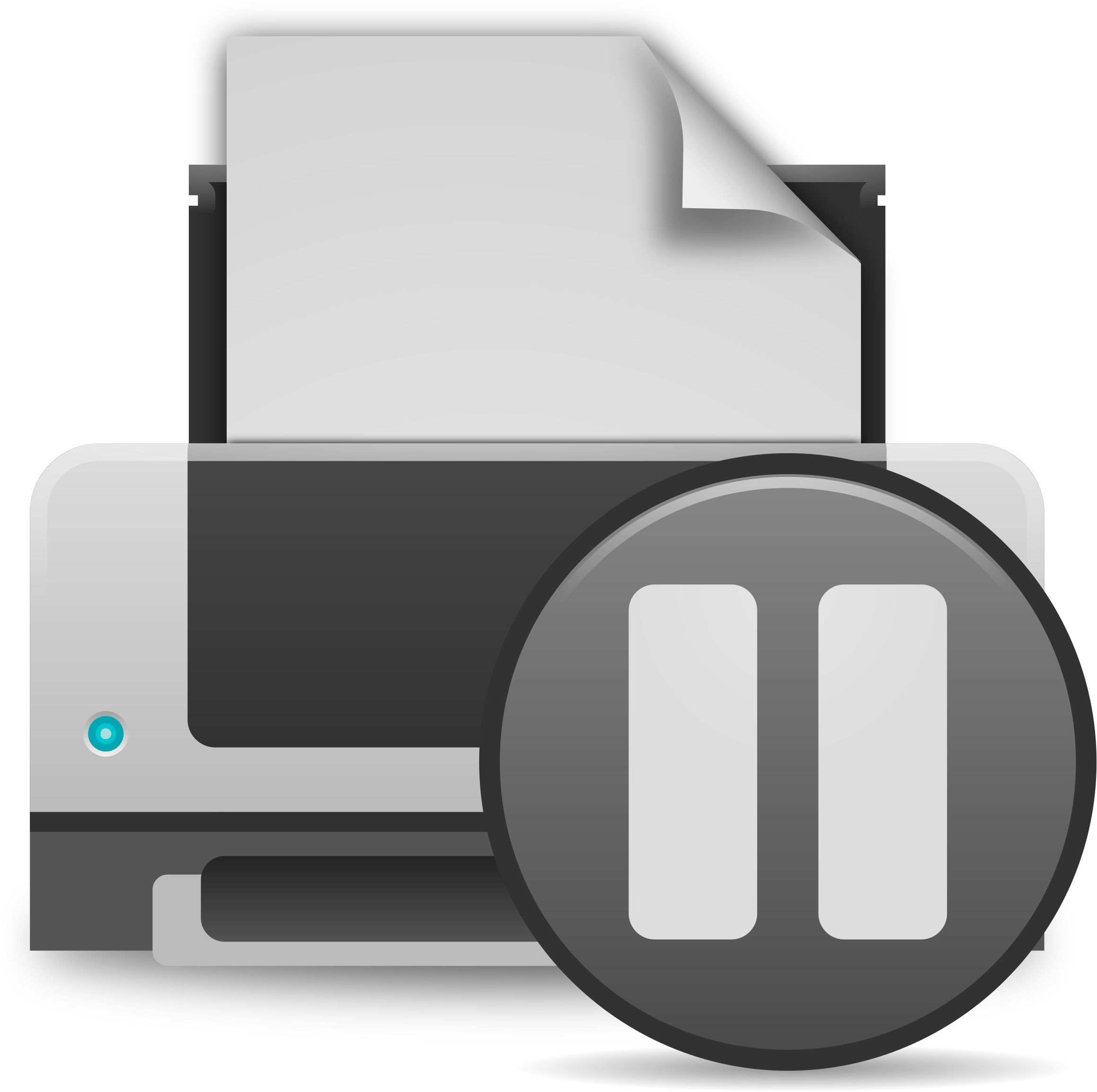 This Free Icons Png Design Of Printer Icon Paused (2318x2308), Png Download