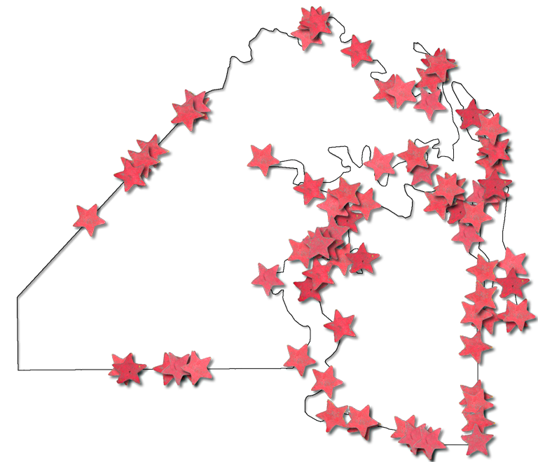 A Map Of Duval With A Thin Black Outline, Inner Drop (768x660), Png Download
