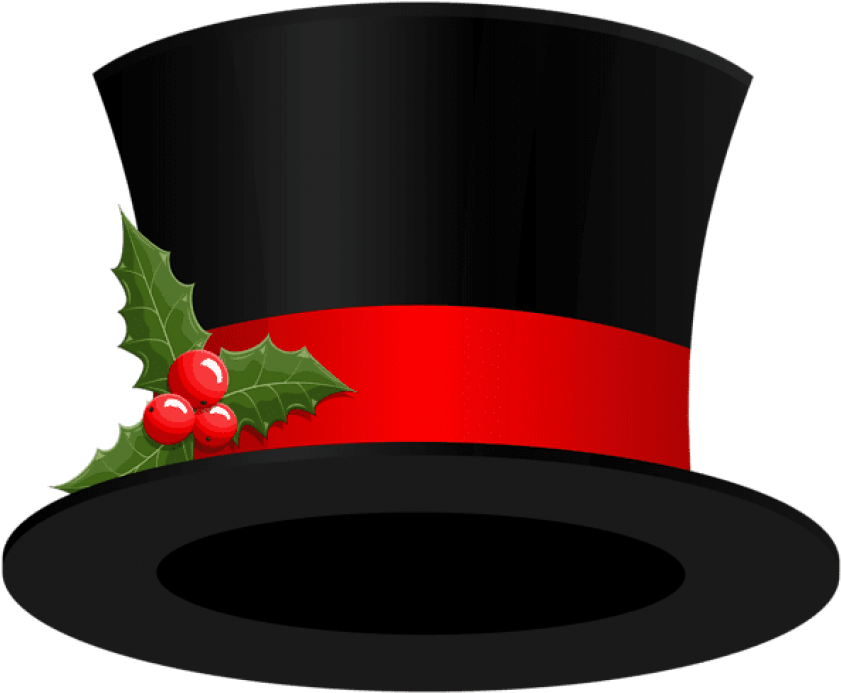 Download Christmas Hat Transparent Christmas Top Hat Png Free PNG Image with No Background 