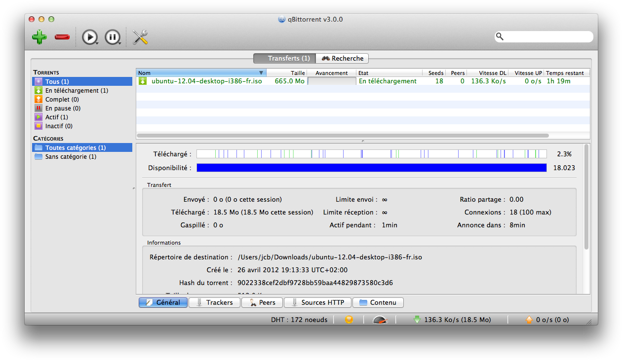 Qbittorrent Fenetre Principale (1275x745), Png Download