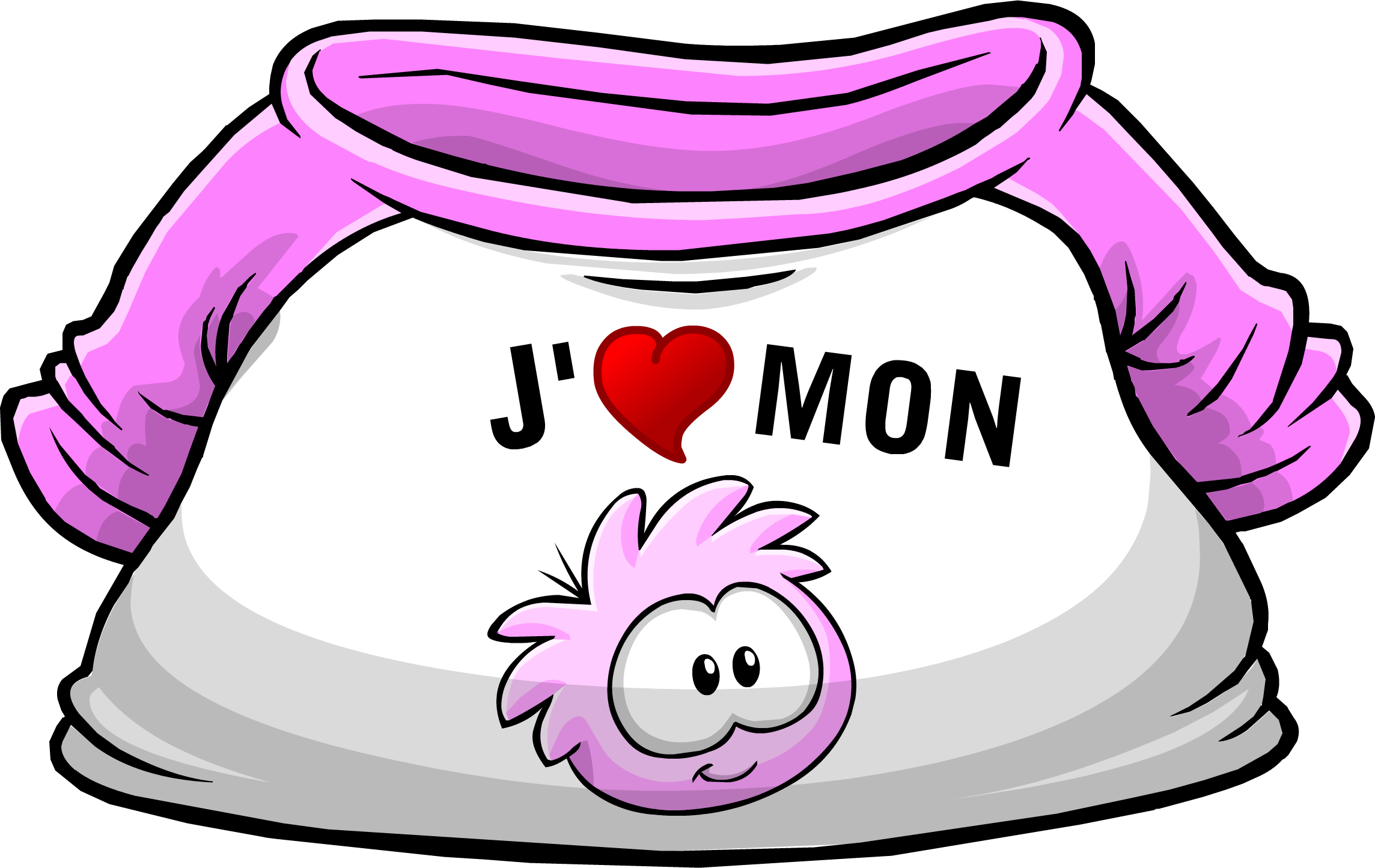I Heart My Pink Puffle T-shirt Icon Fr (2288x1445), Png Download