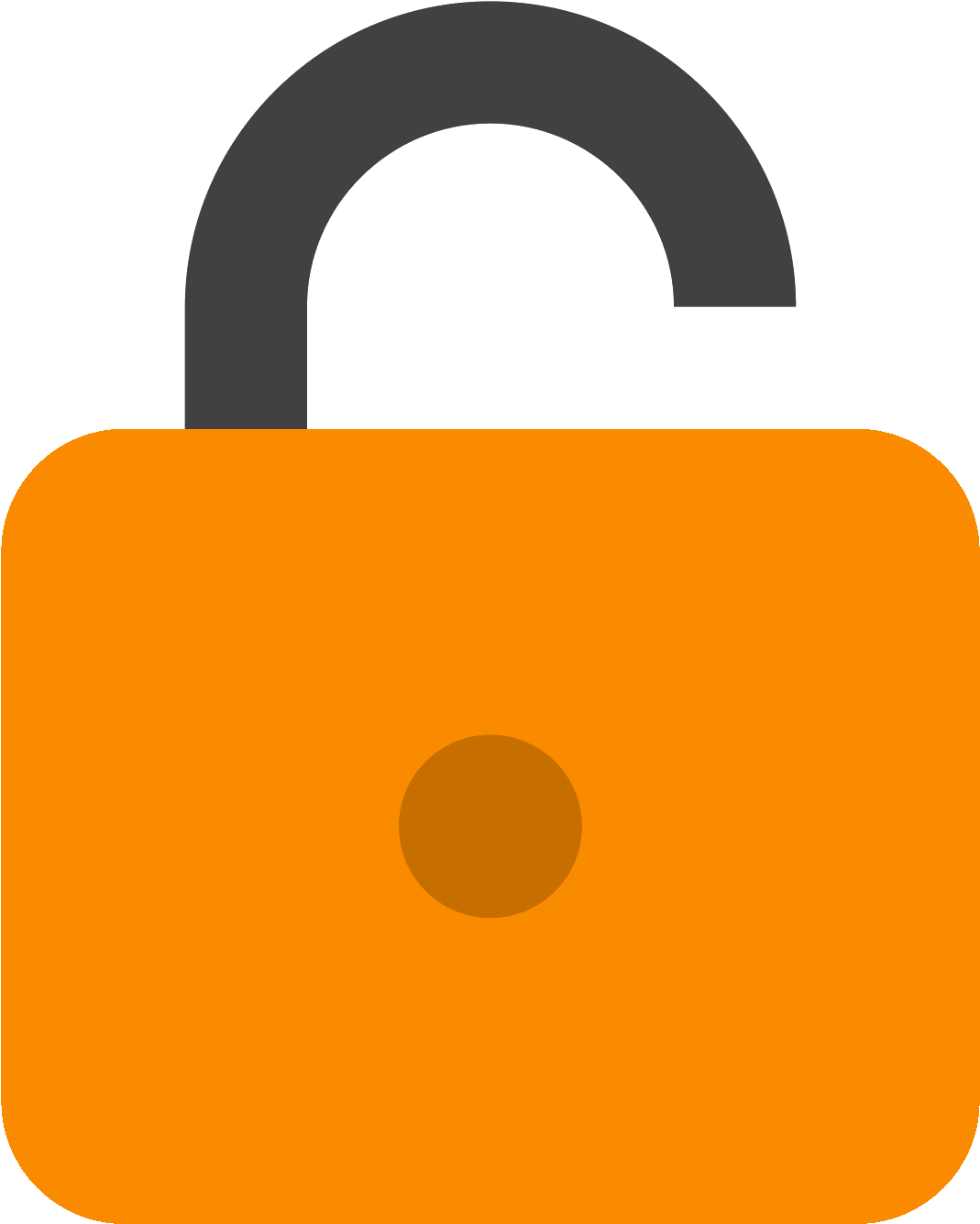 This Icon Looks Just Like A Padlock (1600x1600), Png Download