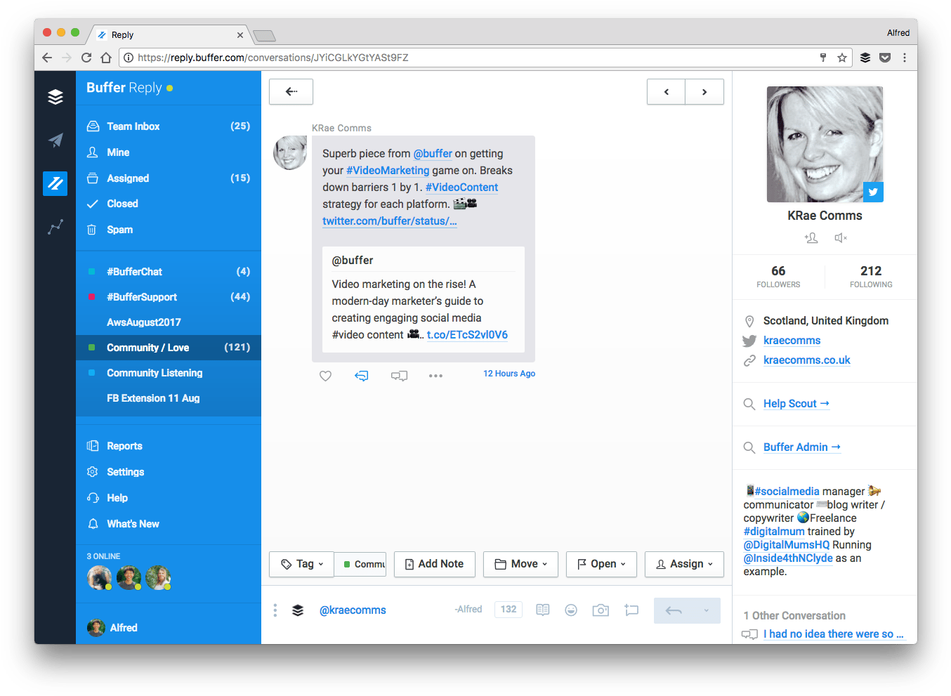 Buffer Reply Social Media Monitoring And Engagement (1369x1002), Png Download