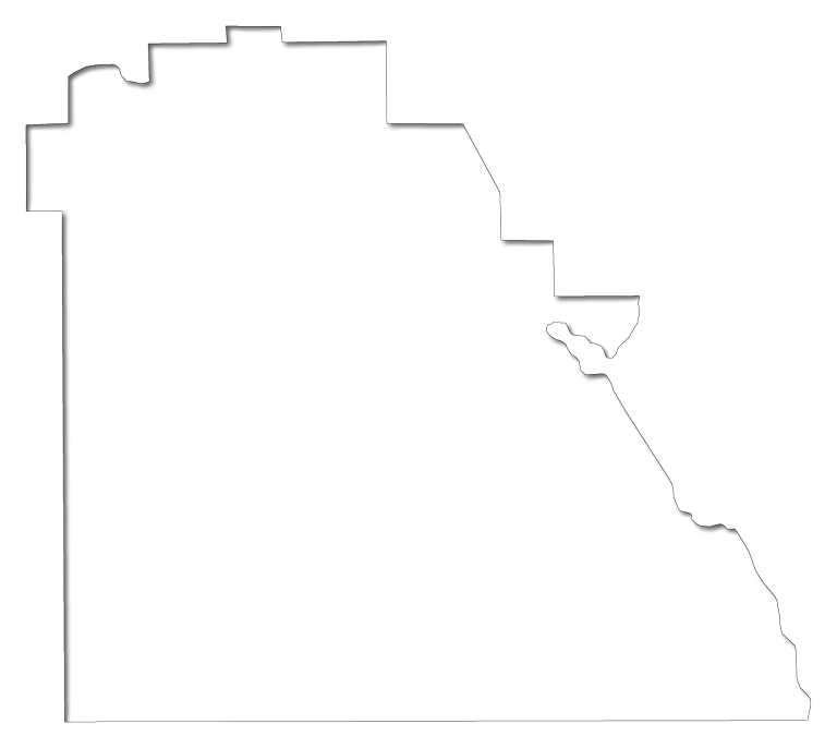 Outline Map Of Polk With An Inner Shadow, Producing (768x686), Png Download