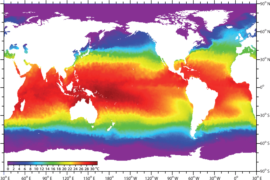 Gulf Of Mexico Water Temperature Map (1100x734), Png Download