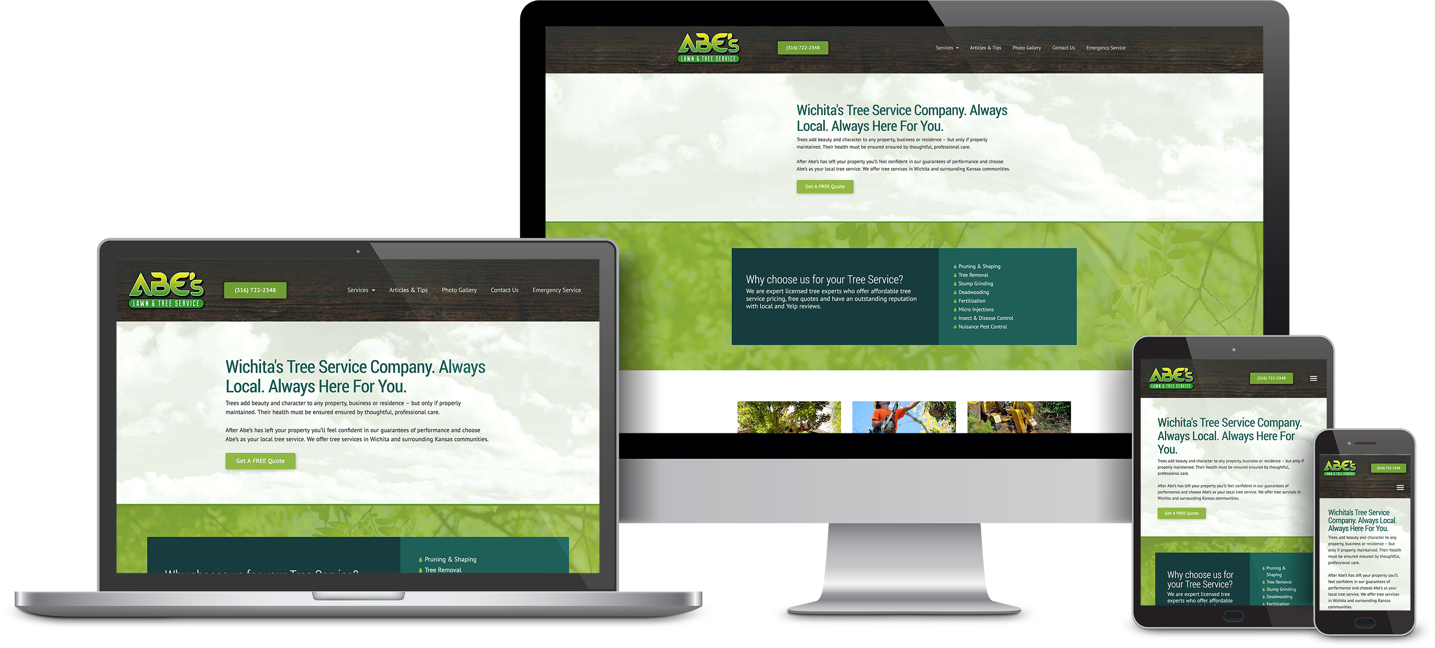 Responsive Website Design Wichita Kansas Ks Phone Tablet (2879x1301), Png Download