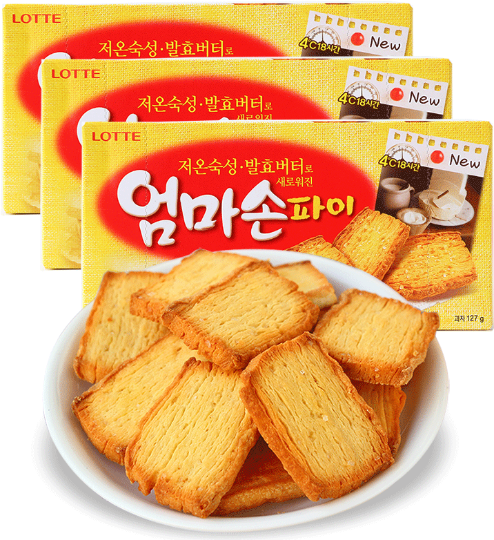 Korea Lotte Mother Hand Pie Cake Melaleuca Cake 127g (800x800), Png Download