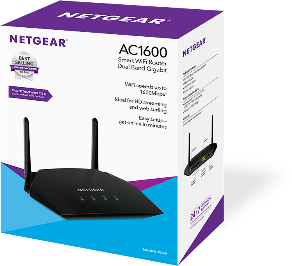 Netgear Ac1600 Smart Wifi Router (1500x1125), Png Download