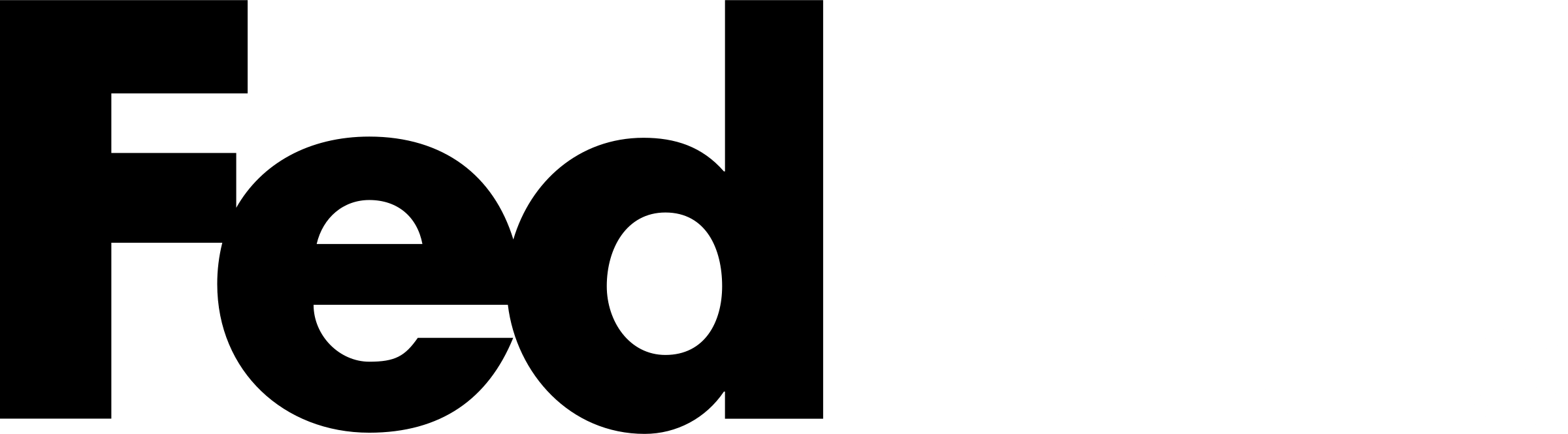 Fedex Express Logo Black And White (2400x665), Png Download