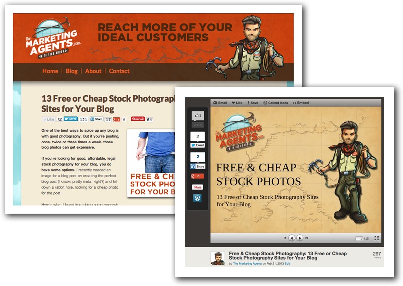 Turn Blog Posts Into Slideshare Docs (808x574), Png Download