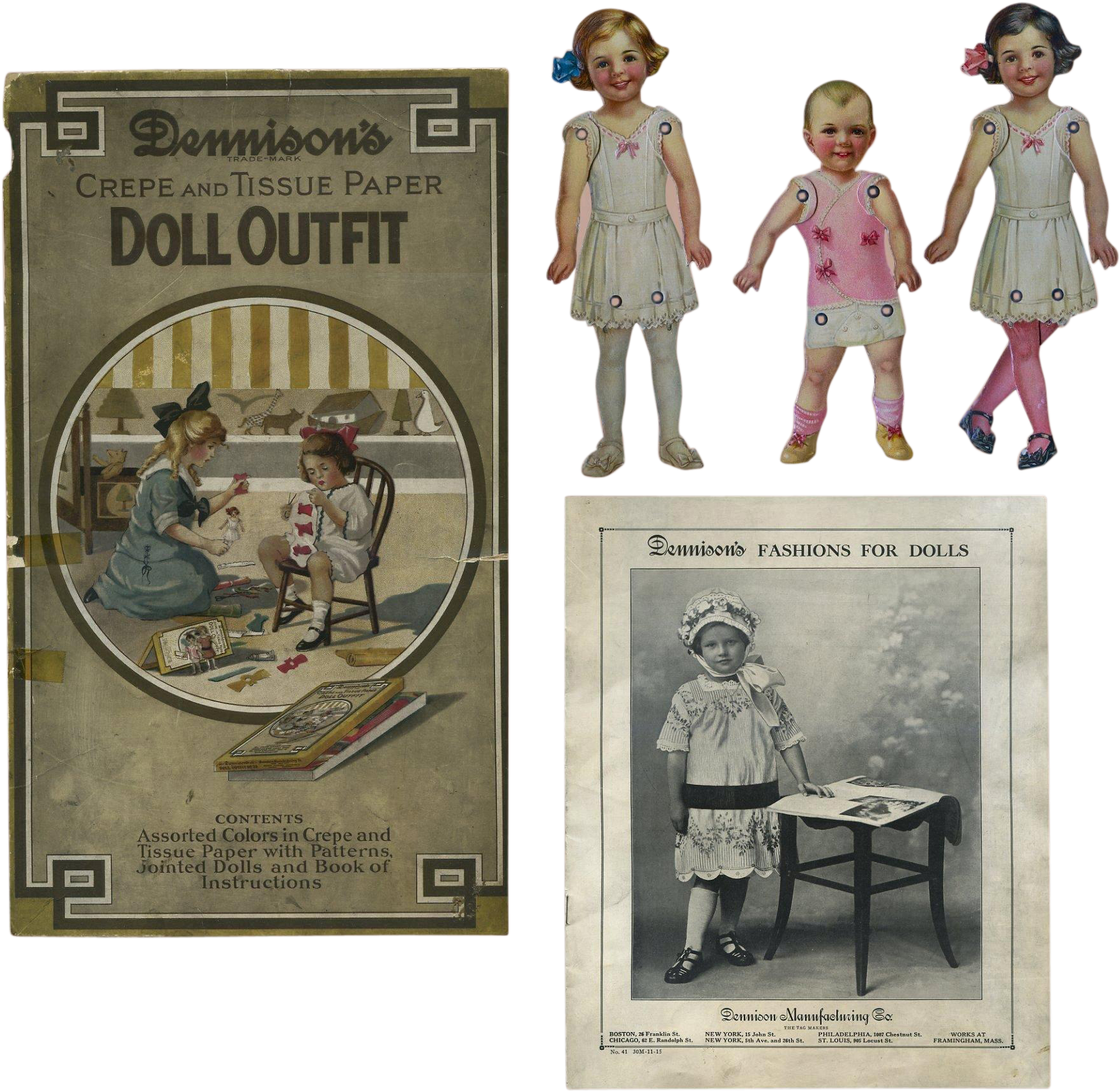 Boxed Dennison Riveted Paper Dolls, Clothes, Catalog, (1752x1752), Png Download