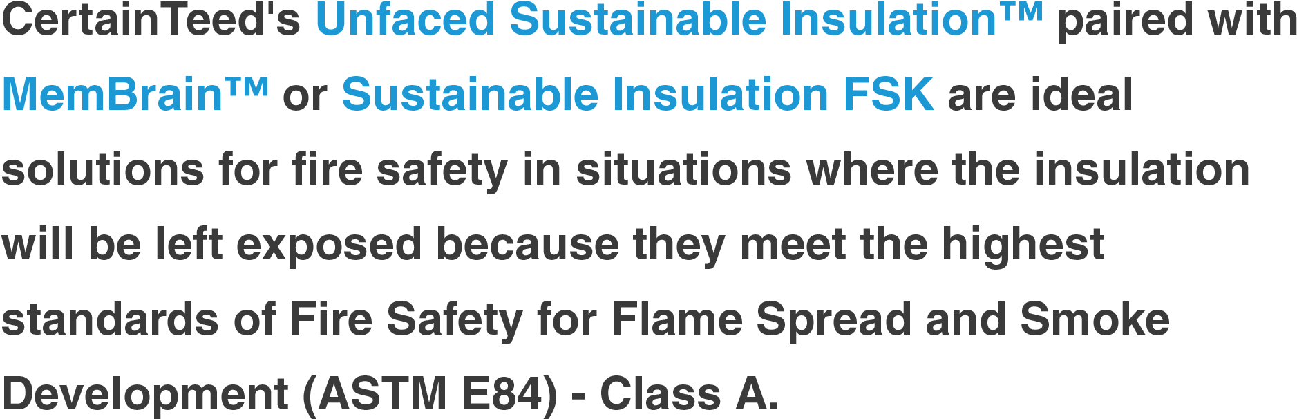 Certainteed's Unfaced And Fsk-25 Faced Sustainable (1898x614), Png Download