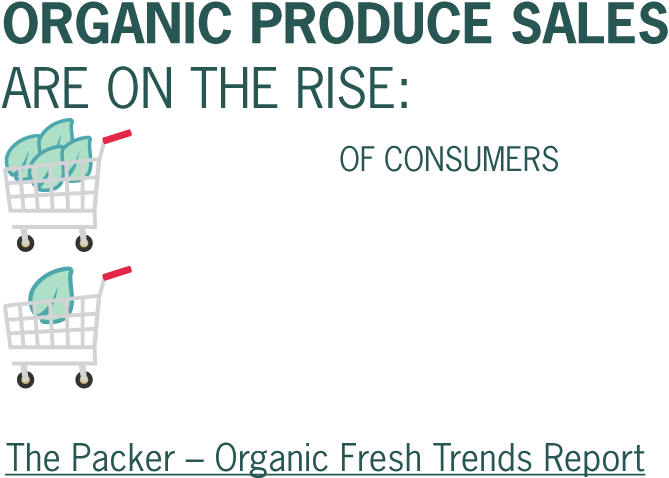 Organic Produce Sales Are On The Rise (674x488), Png Download
