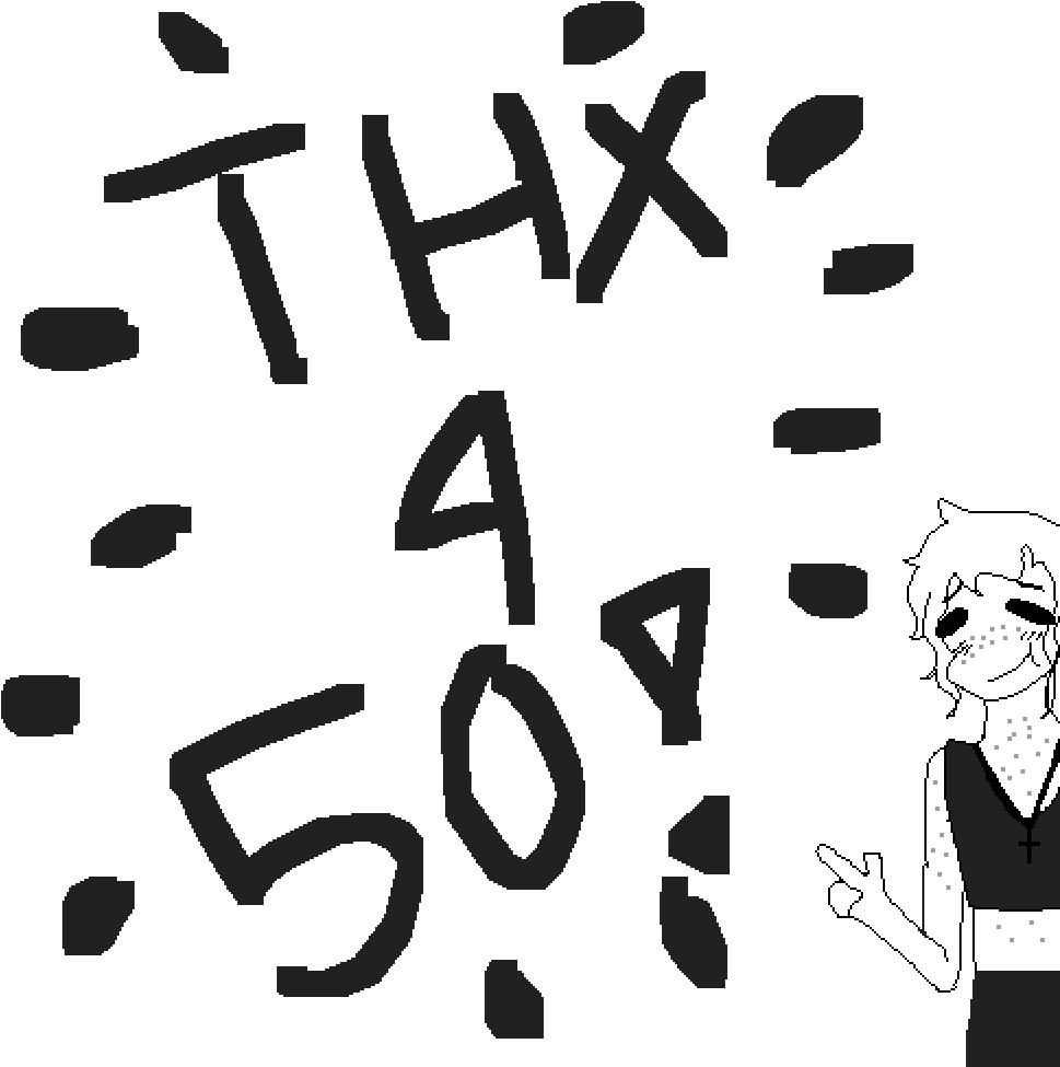 Thx For 50 (1000x1000), Png Download